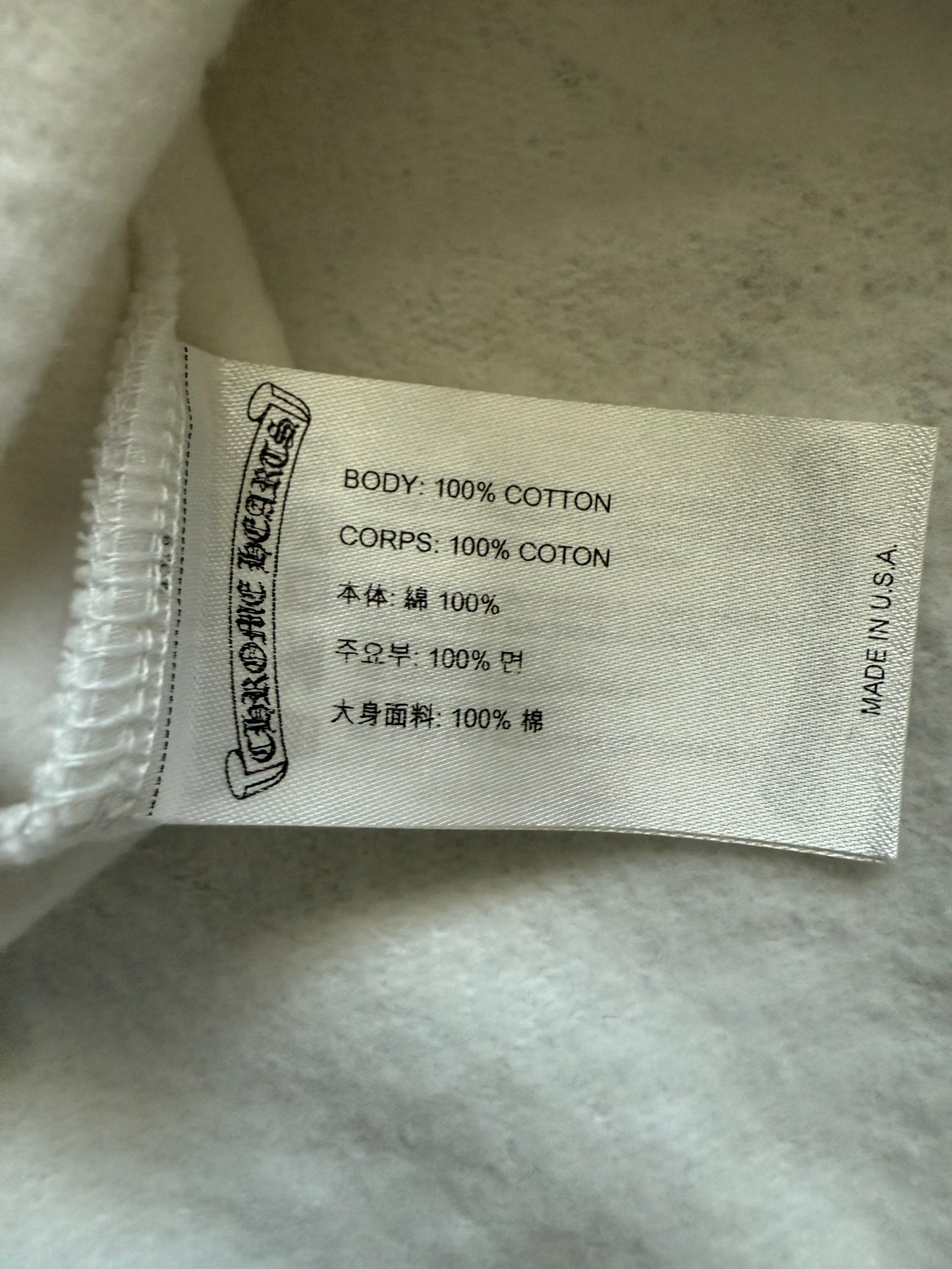 Chrome Hearts Rolling Stones Horseshoe Pullover Hoodie White Red