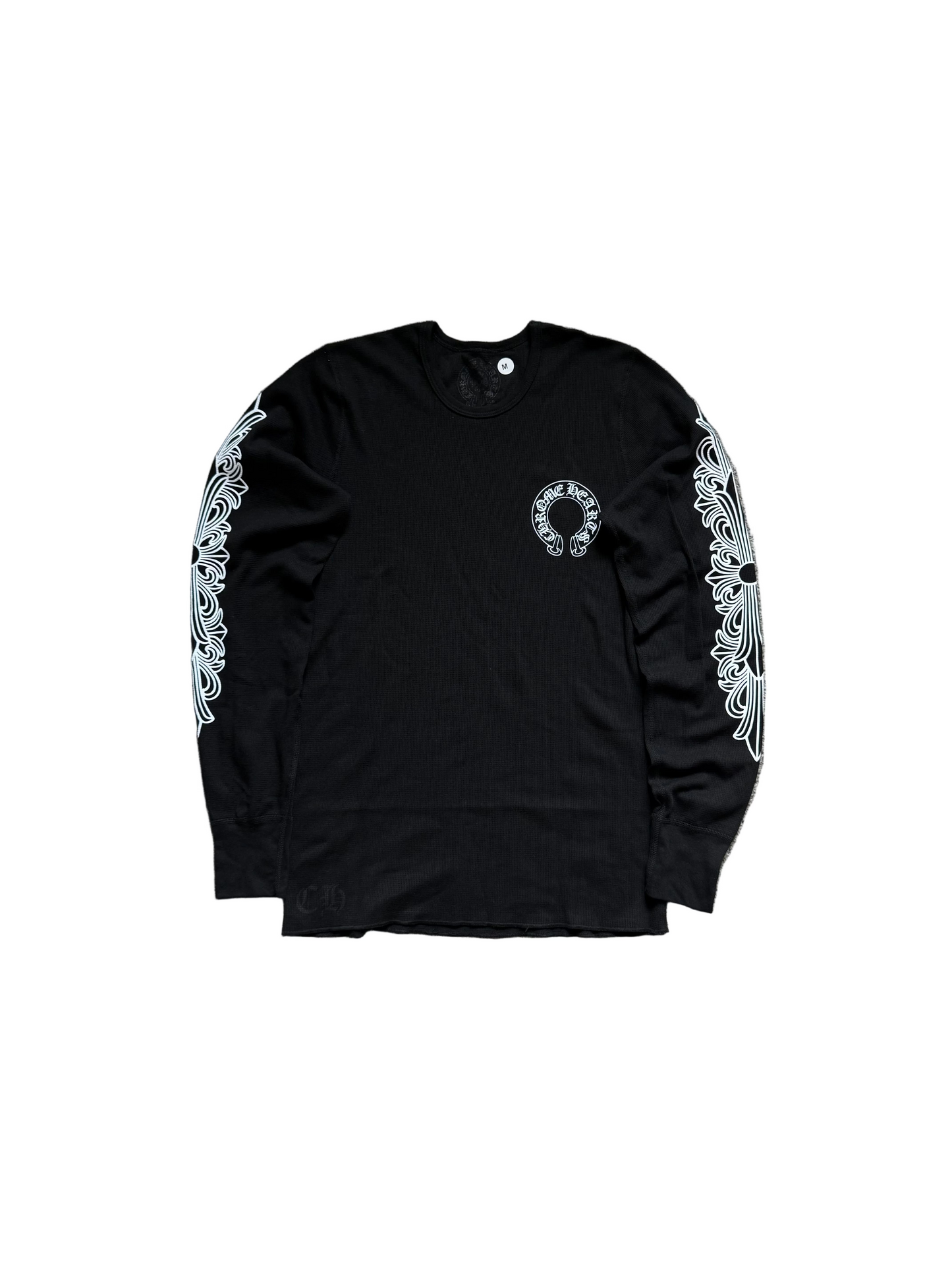Chrome Hearts Floral Horseshoe Thermal LS T-Shirt Black