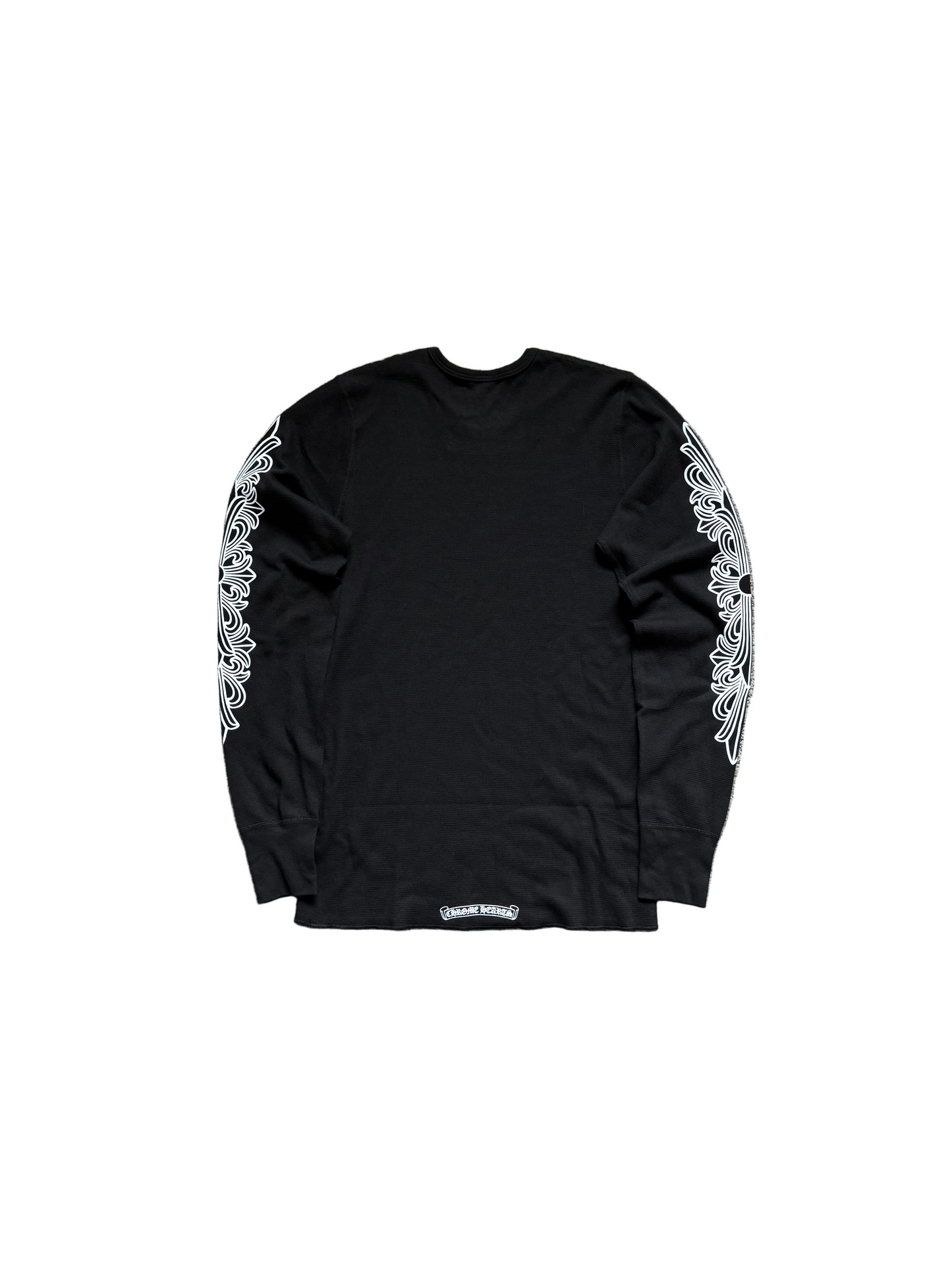Chrome Hearts Floral Horseshoe Thermal LS T-Shirt Black