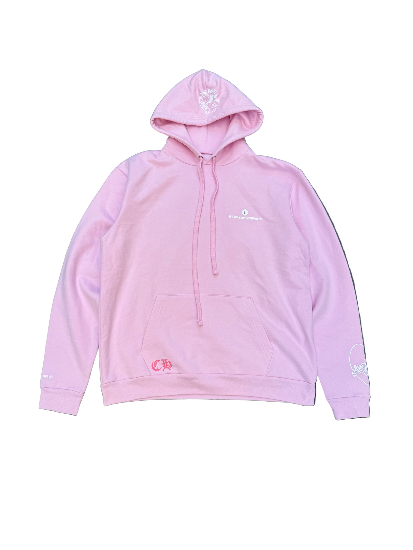 Chrome Hearts Heart Vine Art Basel Pullover Hoodie Pink