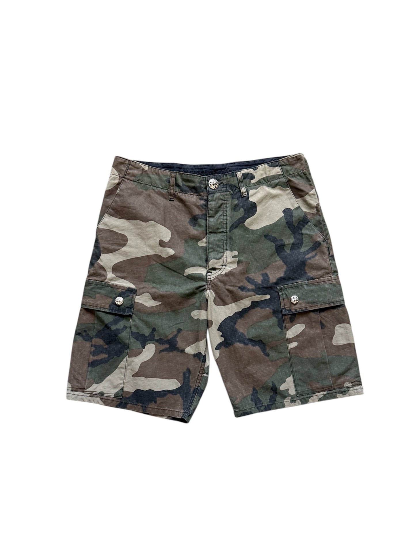 Chrome Hearts Devil Dog Camo Cargo Shorts