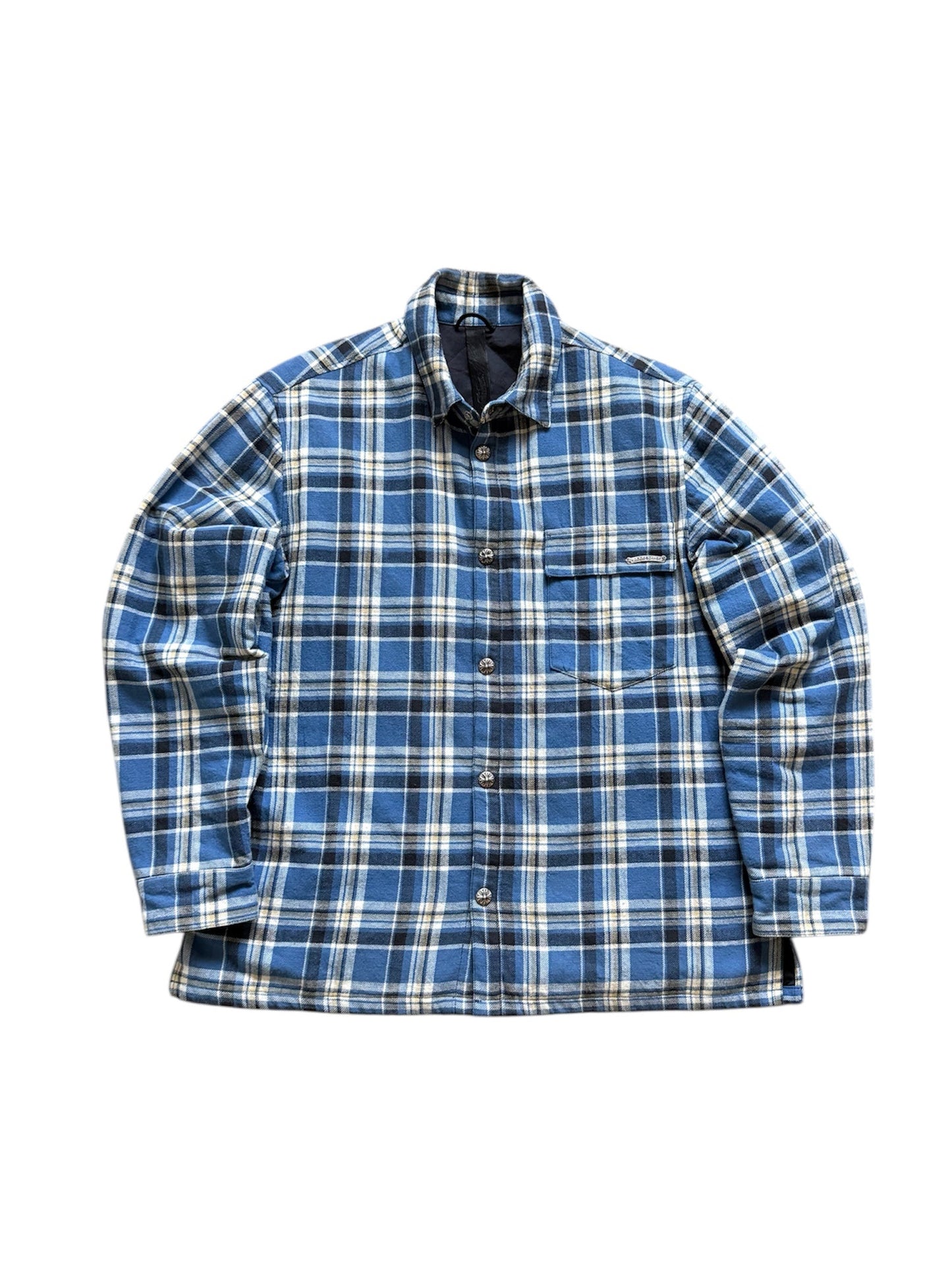Chrome Hearts Padded Flannel Jacket Blue