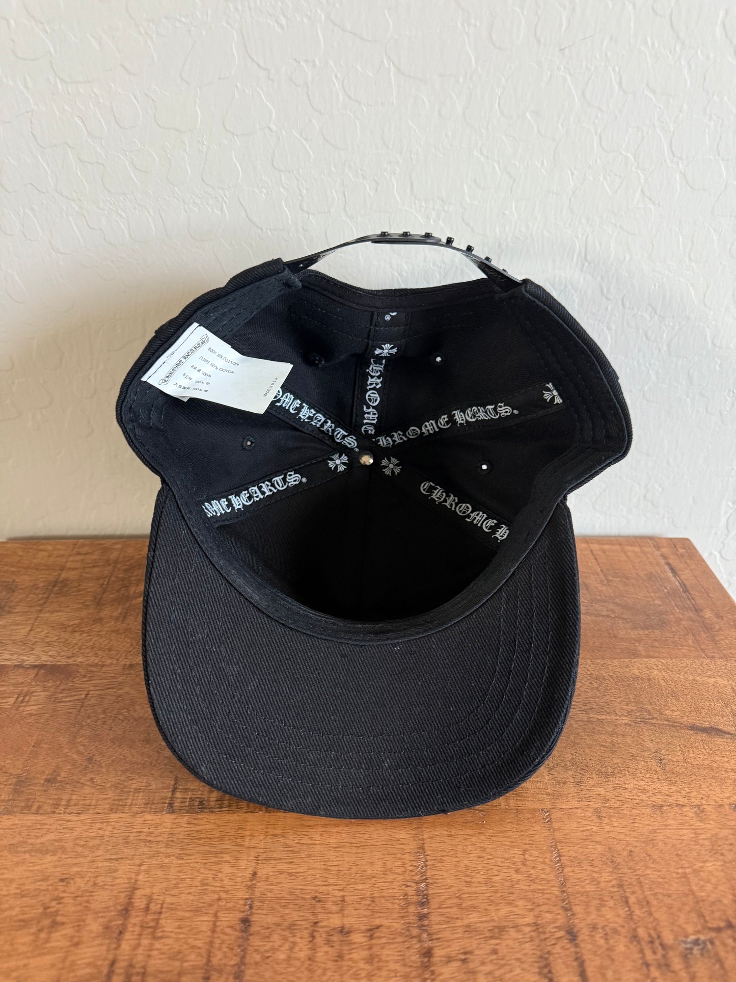 Chrome Hearts Horseshoe Snapback Hat Black