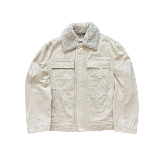 Louis Vuitton Denim Utility Monogram Jacket Beige