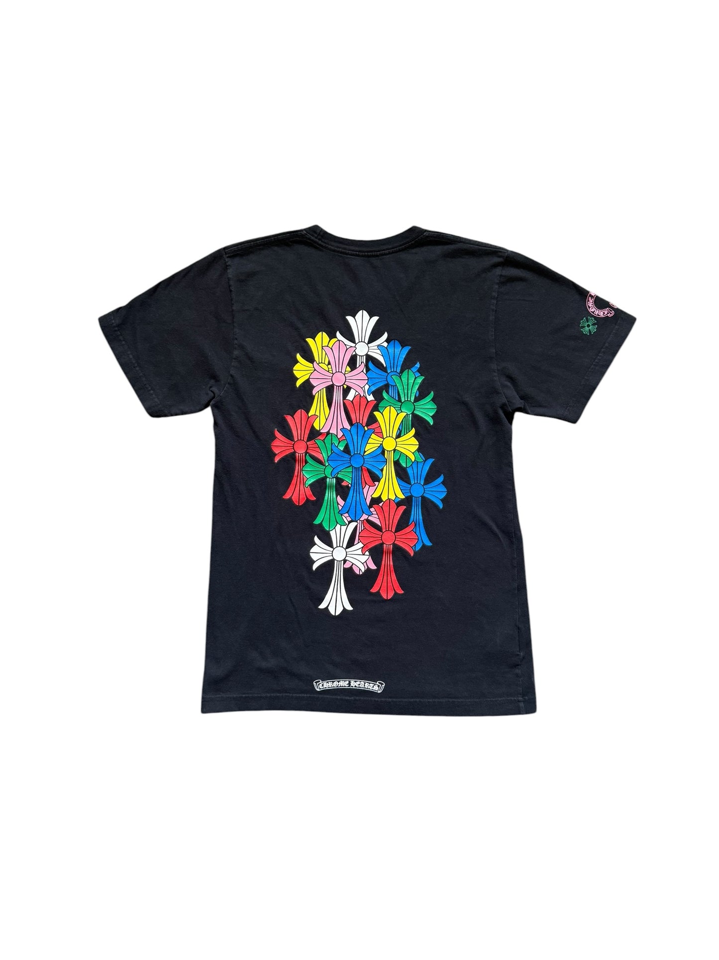 Chrome Hearts Rainbow Multicolor Cross SS T-Shirt Black