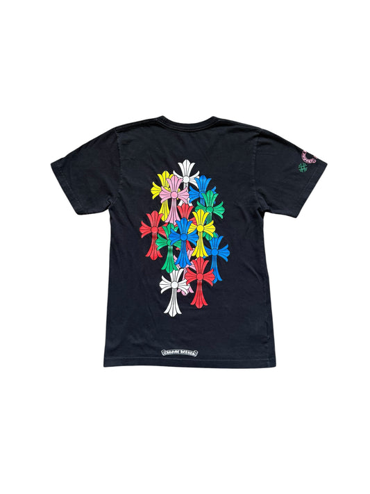 Chrome Hearts Rainbow Multicolor Cross SS T-Shirt Black