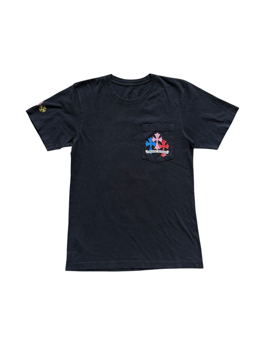 Chrome Hearts Rainbow Multicolor Cross SS T-Shirt Black