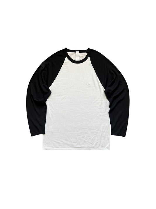 Chrome Hearts Triple Cross Patch Baseball 3/4 Shirt White