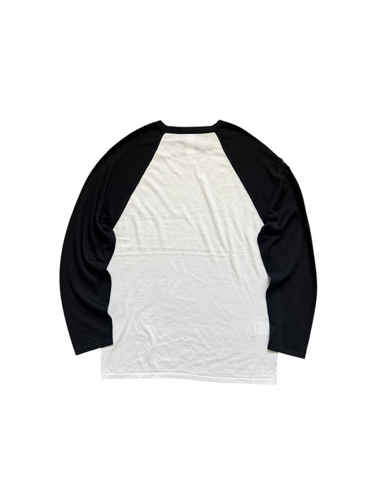 Chrome Hearts Triple Cross Patch Baseball 3/4 Shirt White