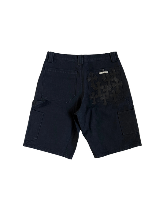 Chrome Hearts Cross Patch Carpenter Shorts Black