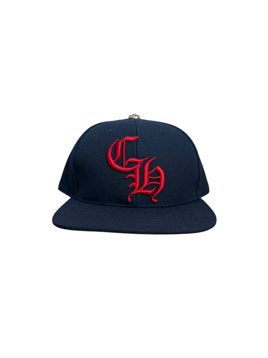 Chrome Hearts CH Logo Snapback Navy/Red