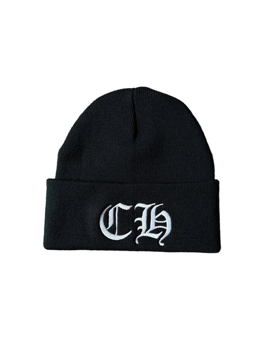 Chrome Hearts CH Embroidery Beanie Black White