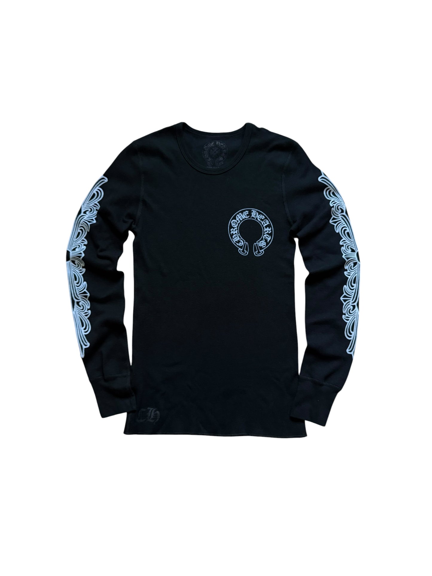 Chrome Hearts Thermal Horseshoe Floral LS Shirt Black