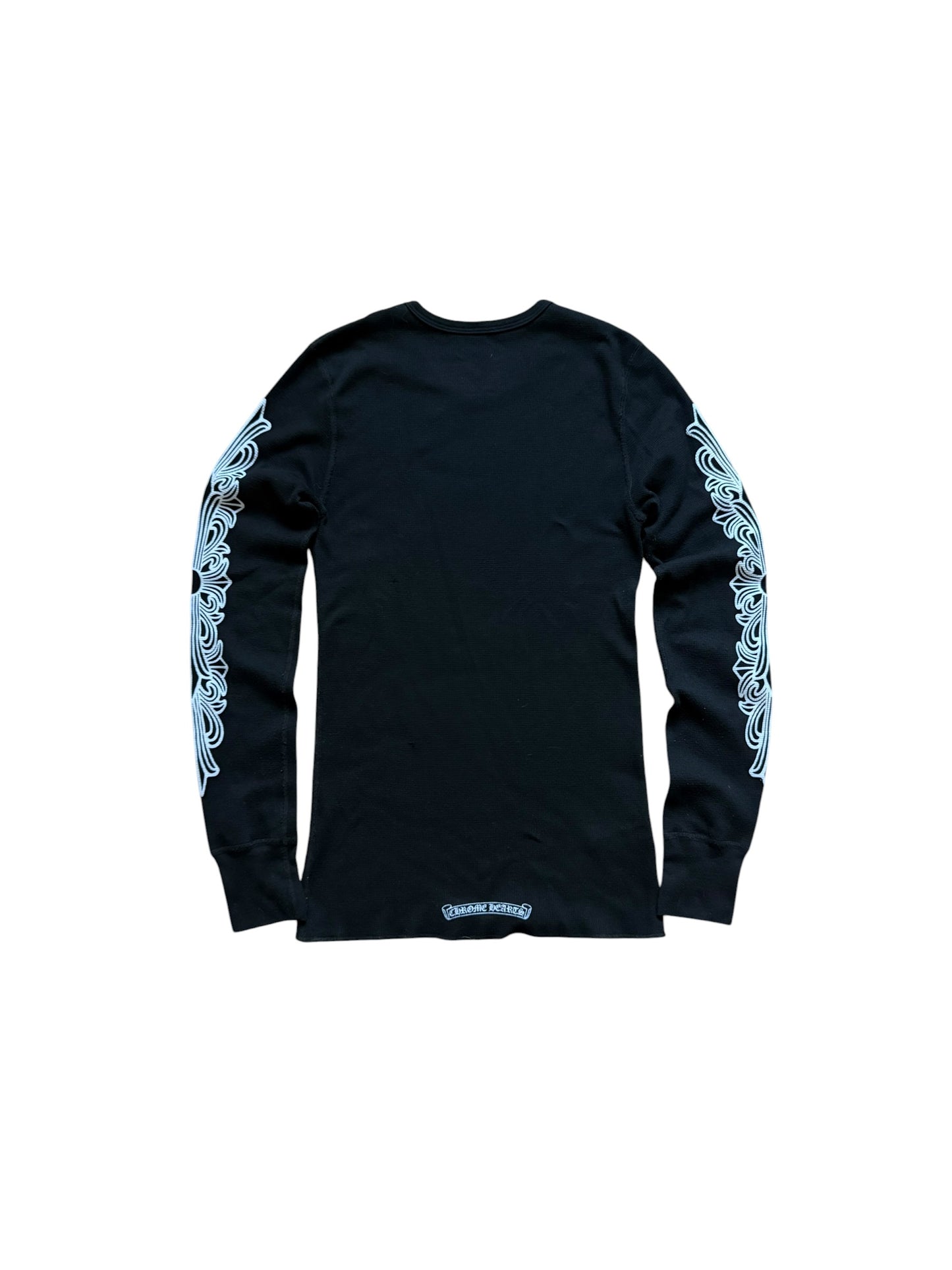 Chrome Hearts Thermal Horseshoe Floral LS Shirt Black