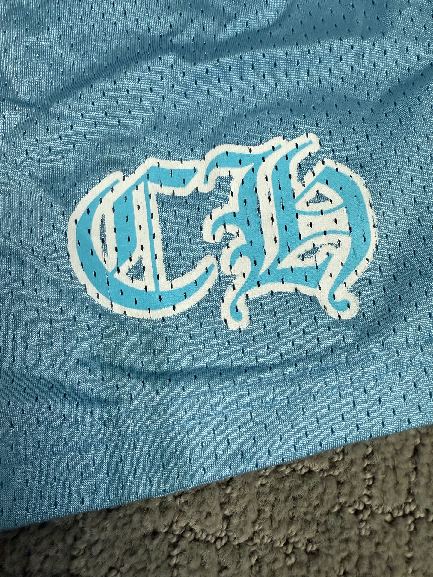 Chrome Hearts Stadium Jersey Mesh Shorts Blue