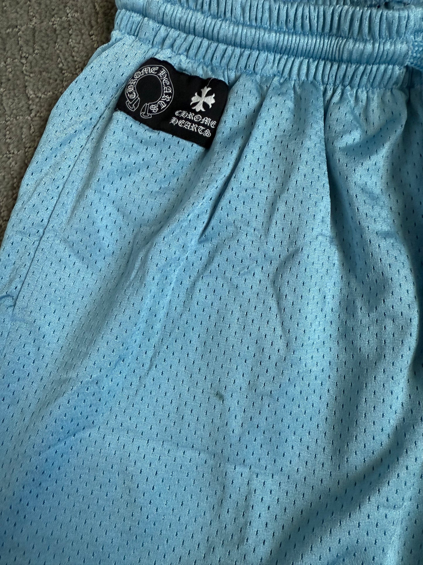 Chrome Hearts Stadium Jersey Mesh Shorts Blue