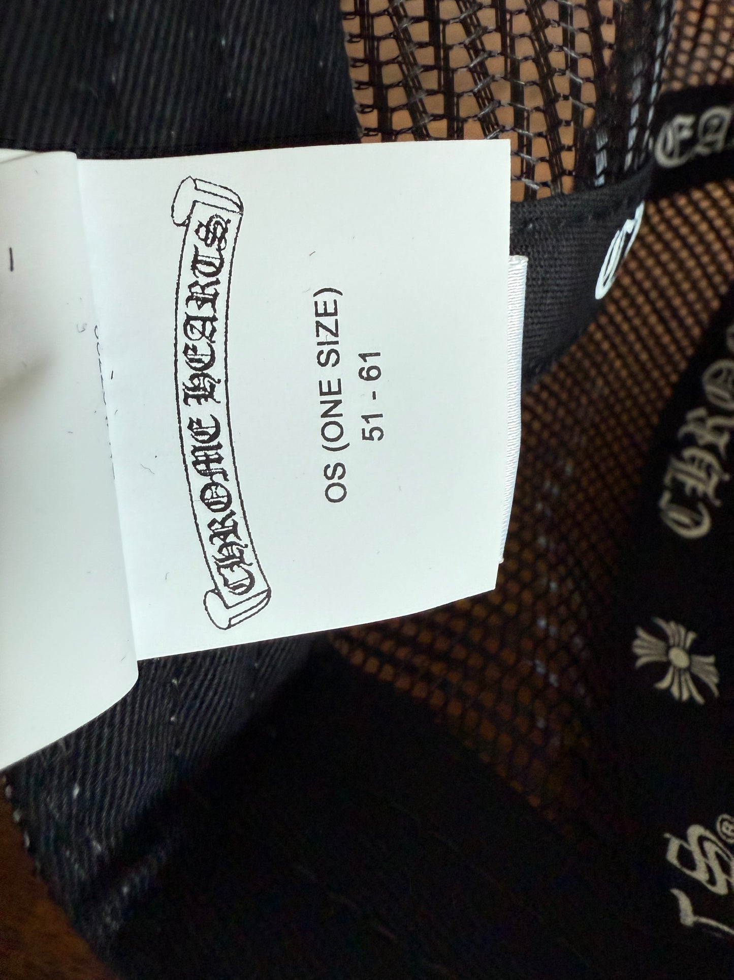 Chrome Hearts Camo Cemetery Leather Cross Patch Trucker Black