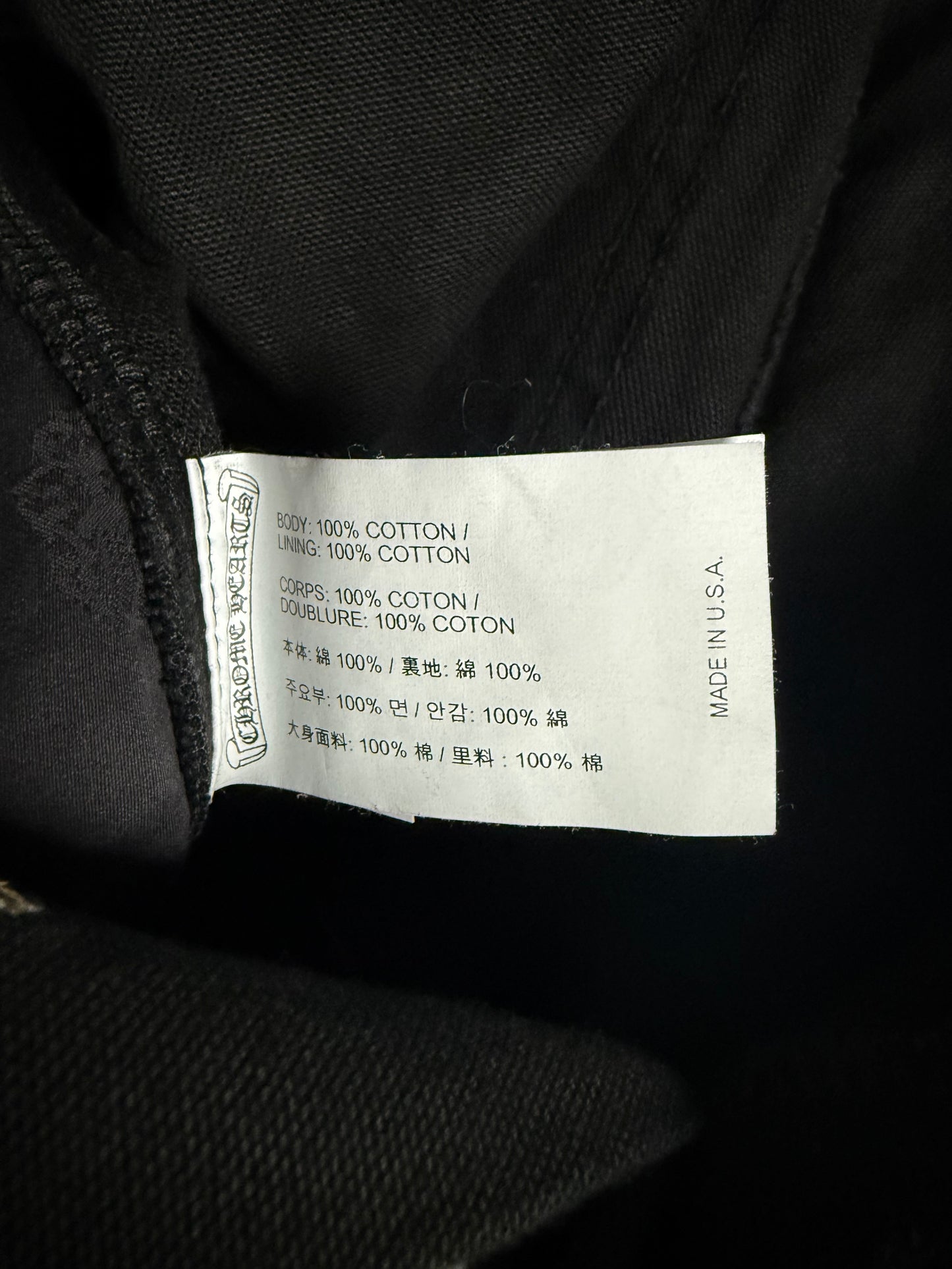 Chrome Hearts Double Knee Carpenter Pants Black