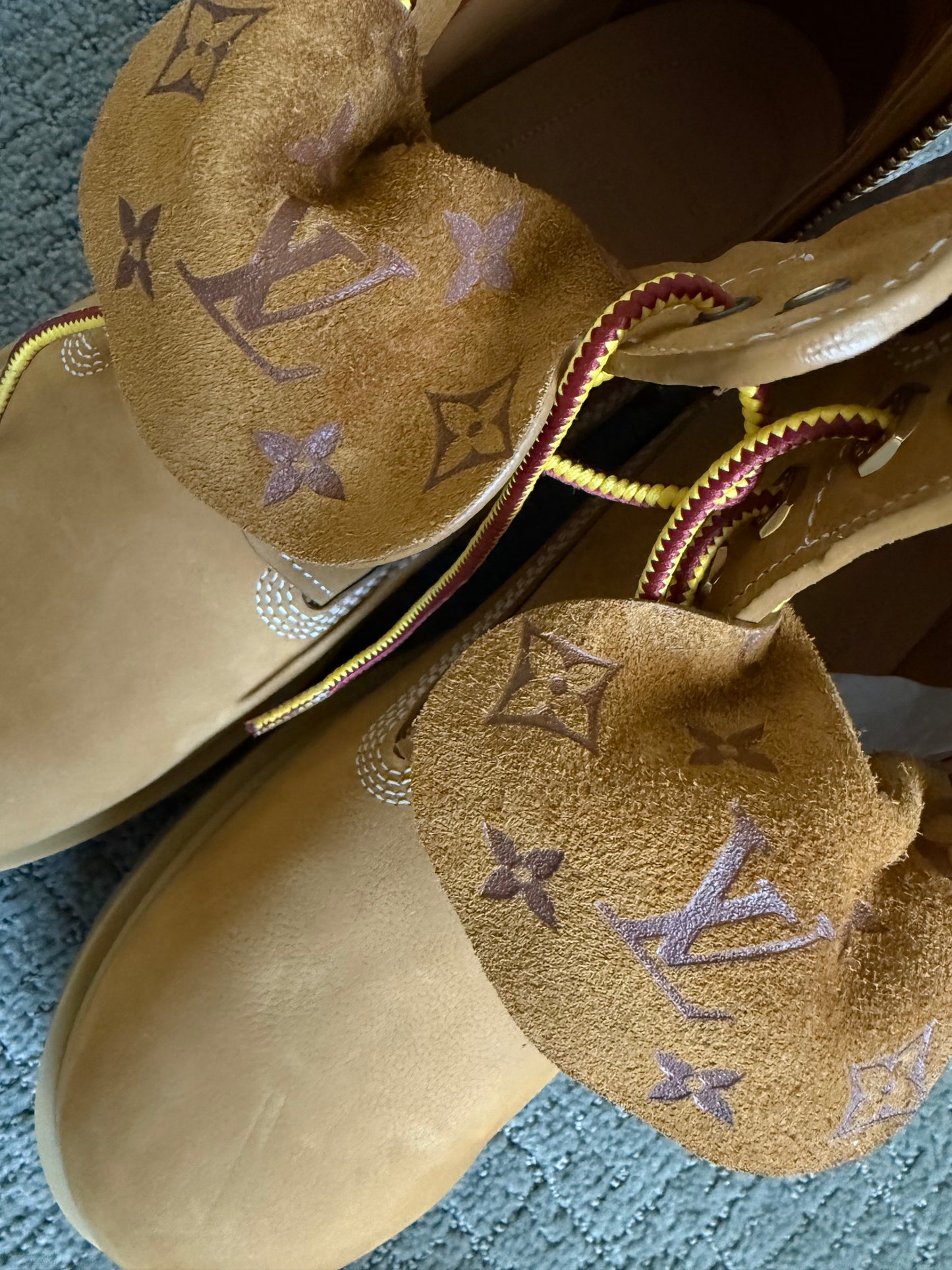 Louis Vuitton Timberland Monogram Wheat Boots