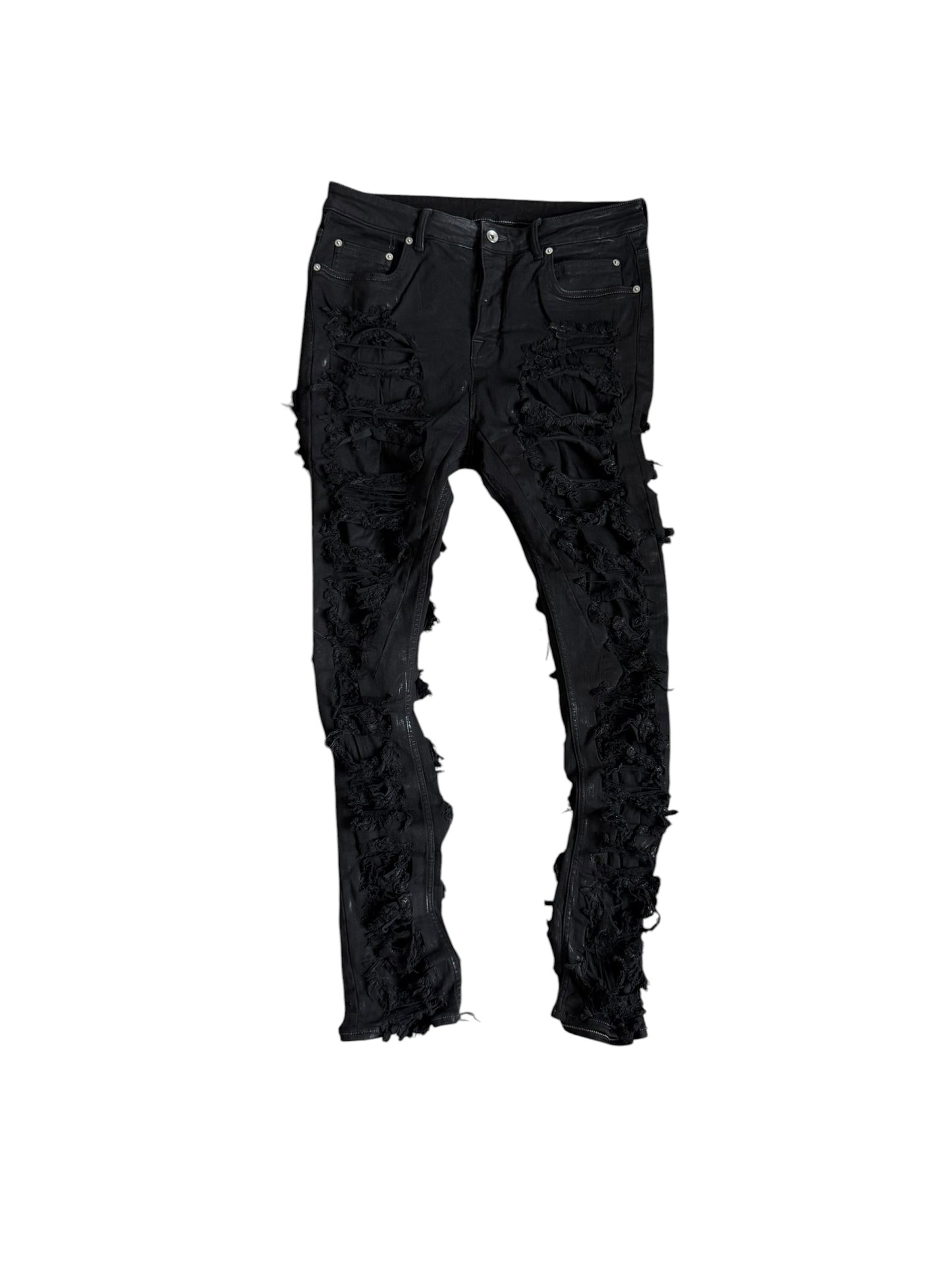 Rick Owens Detroit Cut Waxed Jeans