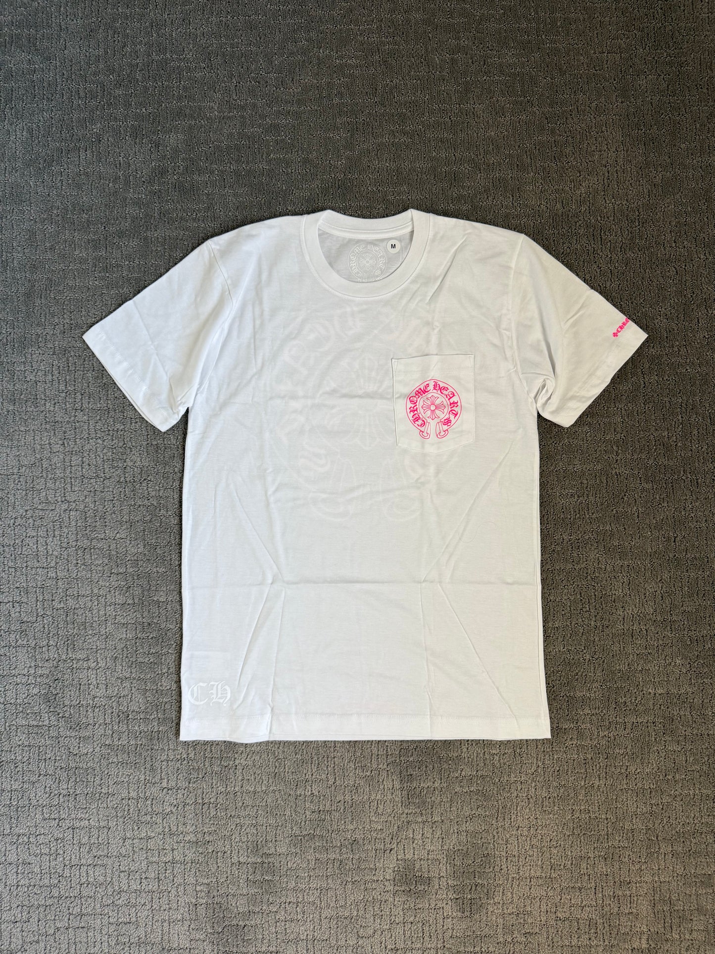 Chrome Hearts Horseshoe SS T-Shirt White Pink