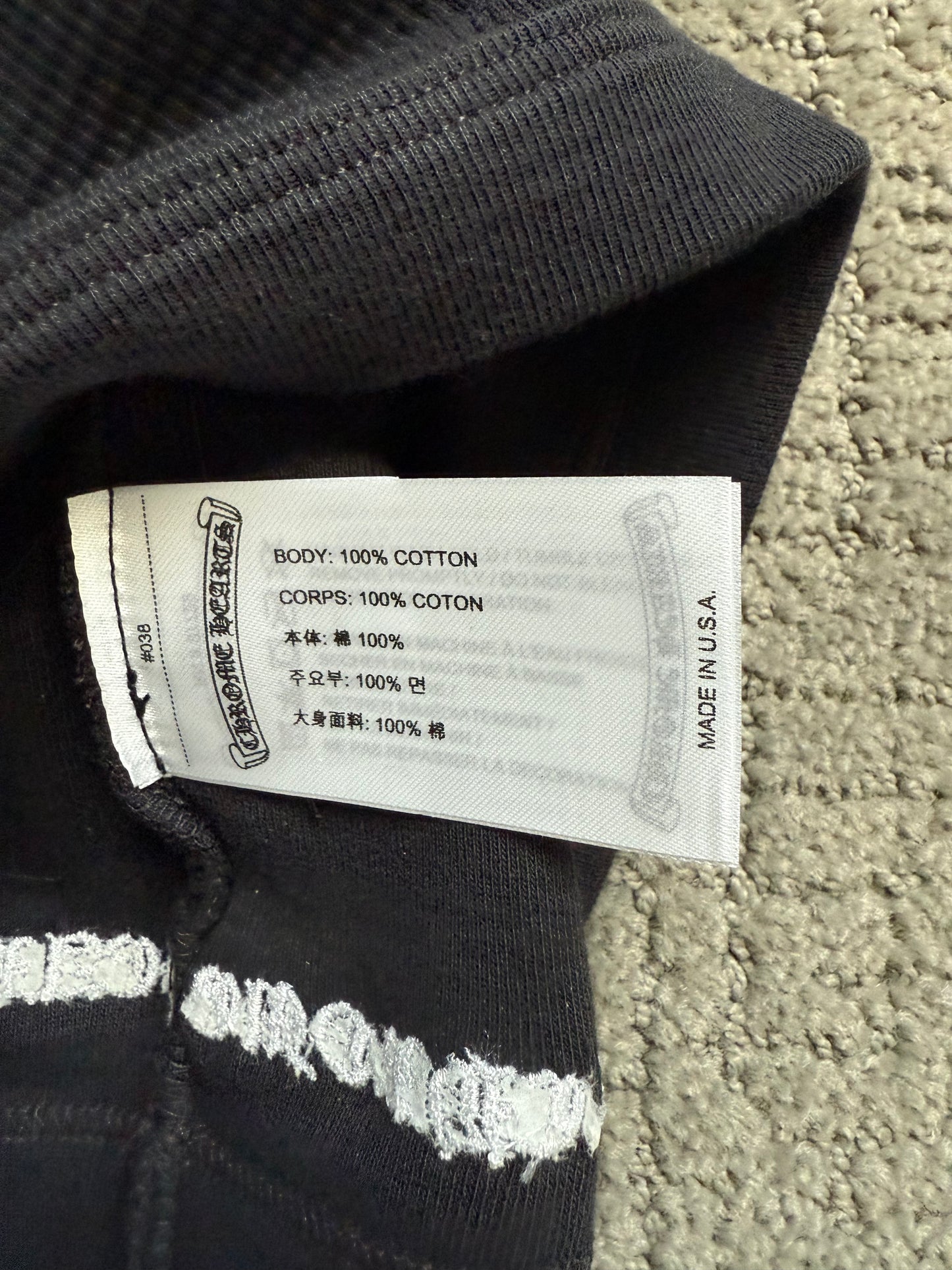 Chrome Hearts Cross Thermal Skull Cap Black