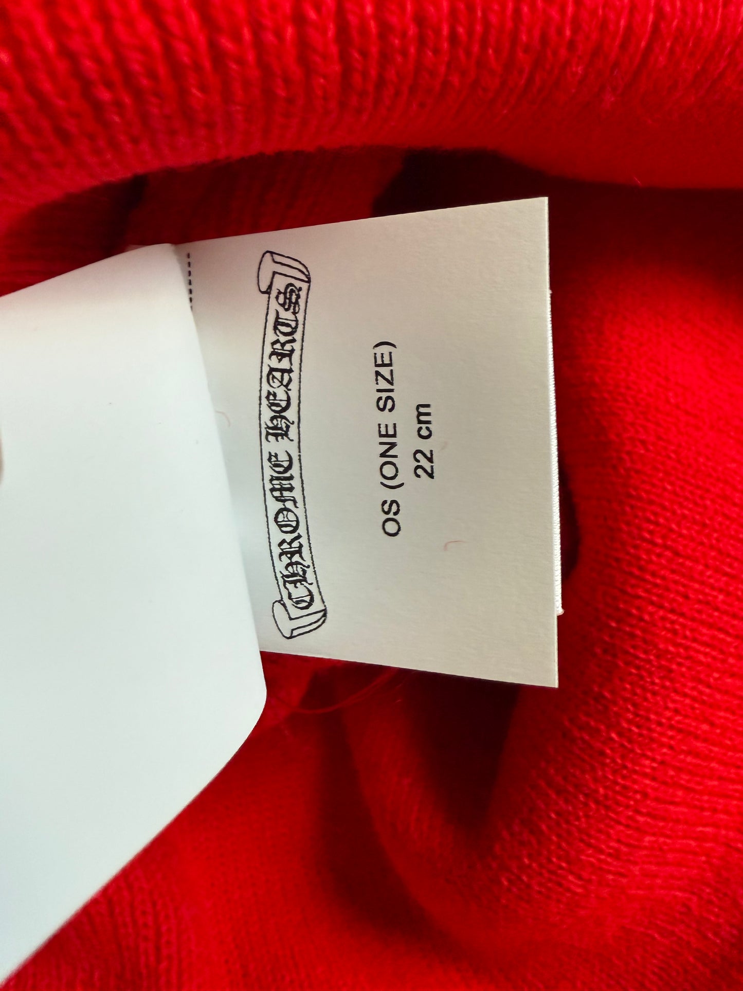 Chrome Hearts Logo Embroidery Beanie Red/White