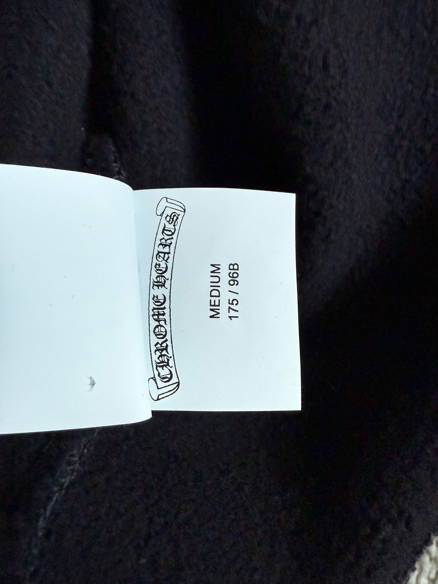 Chrome Hearts Leather Triple Cross Paper Jam 1/4 Zip Sweater Black