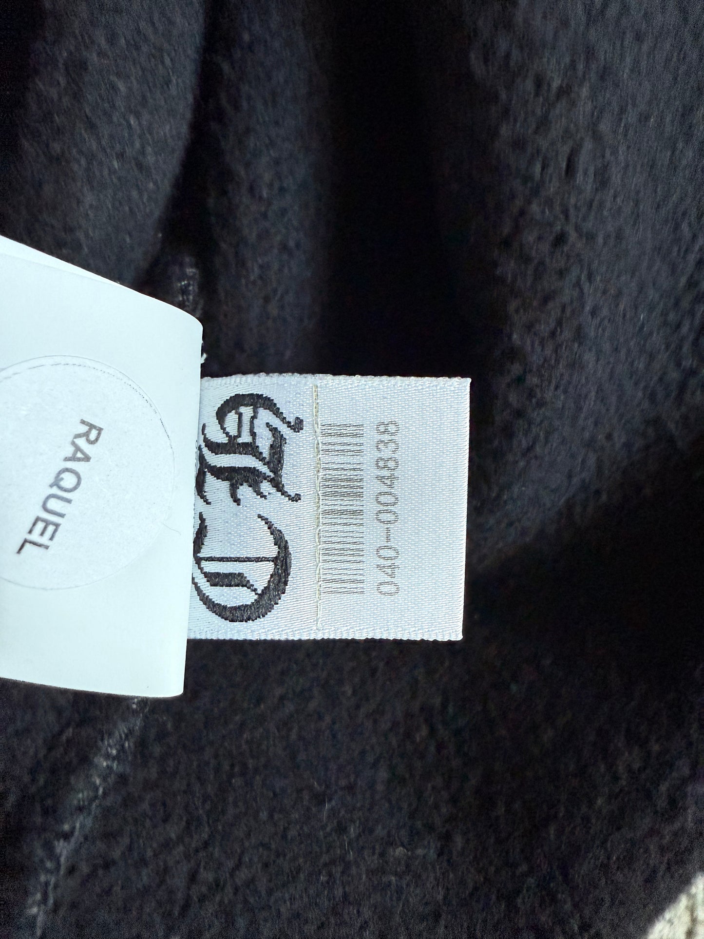 Chrome Hearts Leather Triple Cross Paper Jam 1/4 Zip Sweater Black