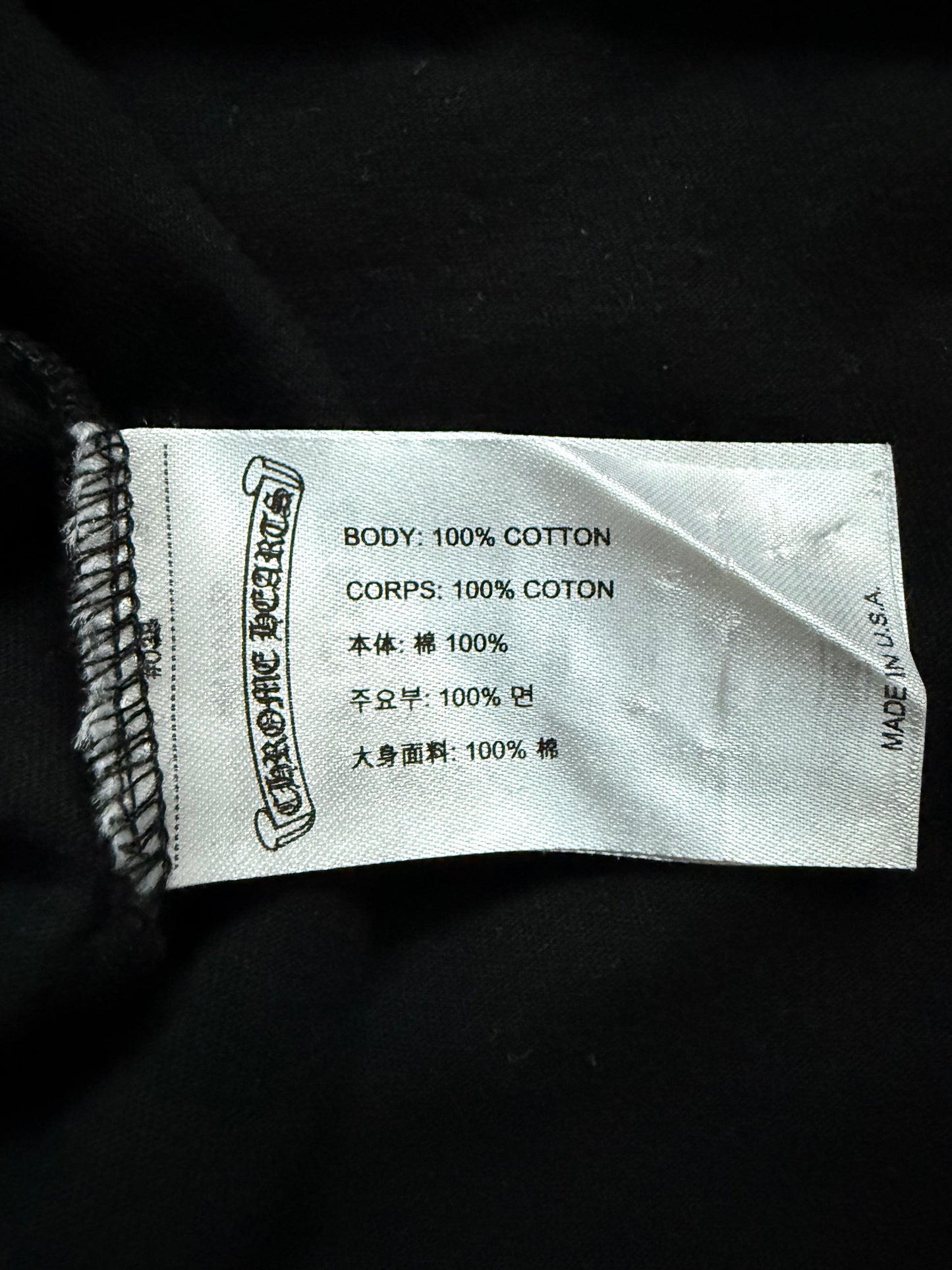 Chrome Hearts Scroll LS T-Shirt Black White