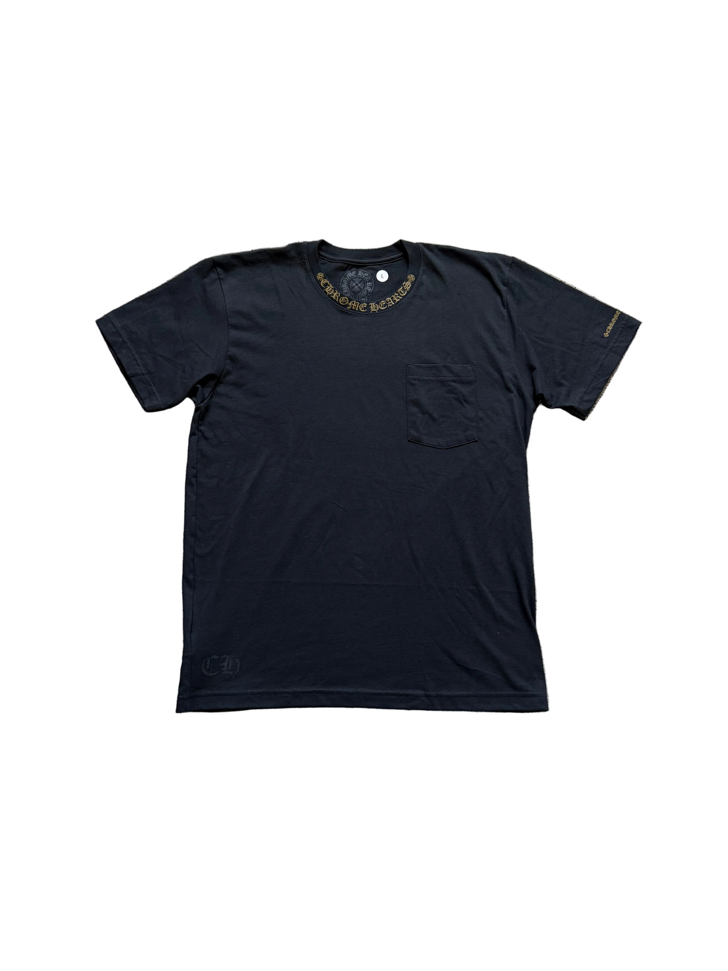 Chrome Hearts Neck Logo SS T-Shirt Black Olive