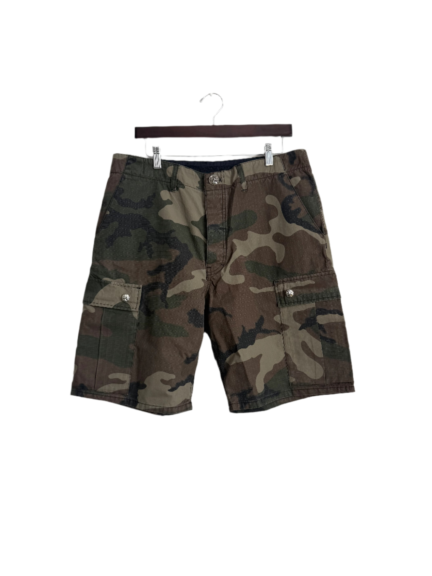 Chrome Hearts Devil Dog Camo Cargo Shorts