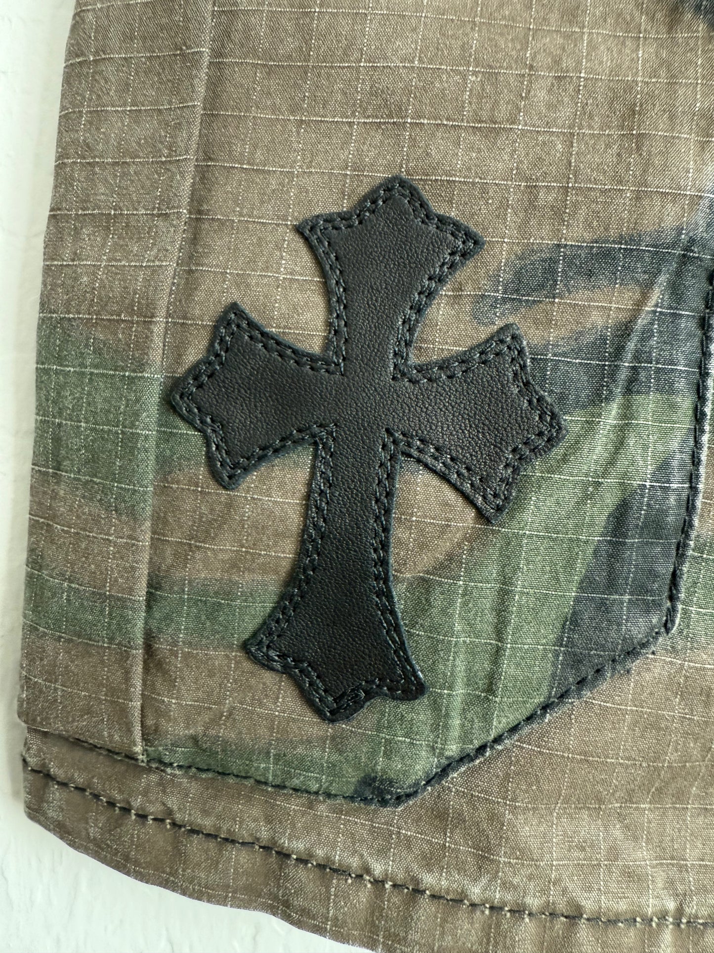 Chrome Hearts Devil Dog Camo Cargo Shorts