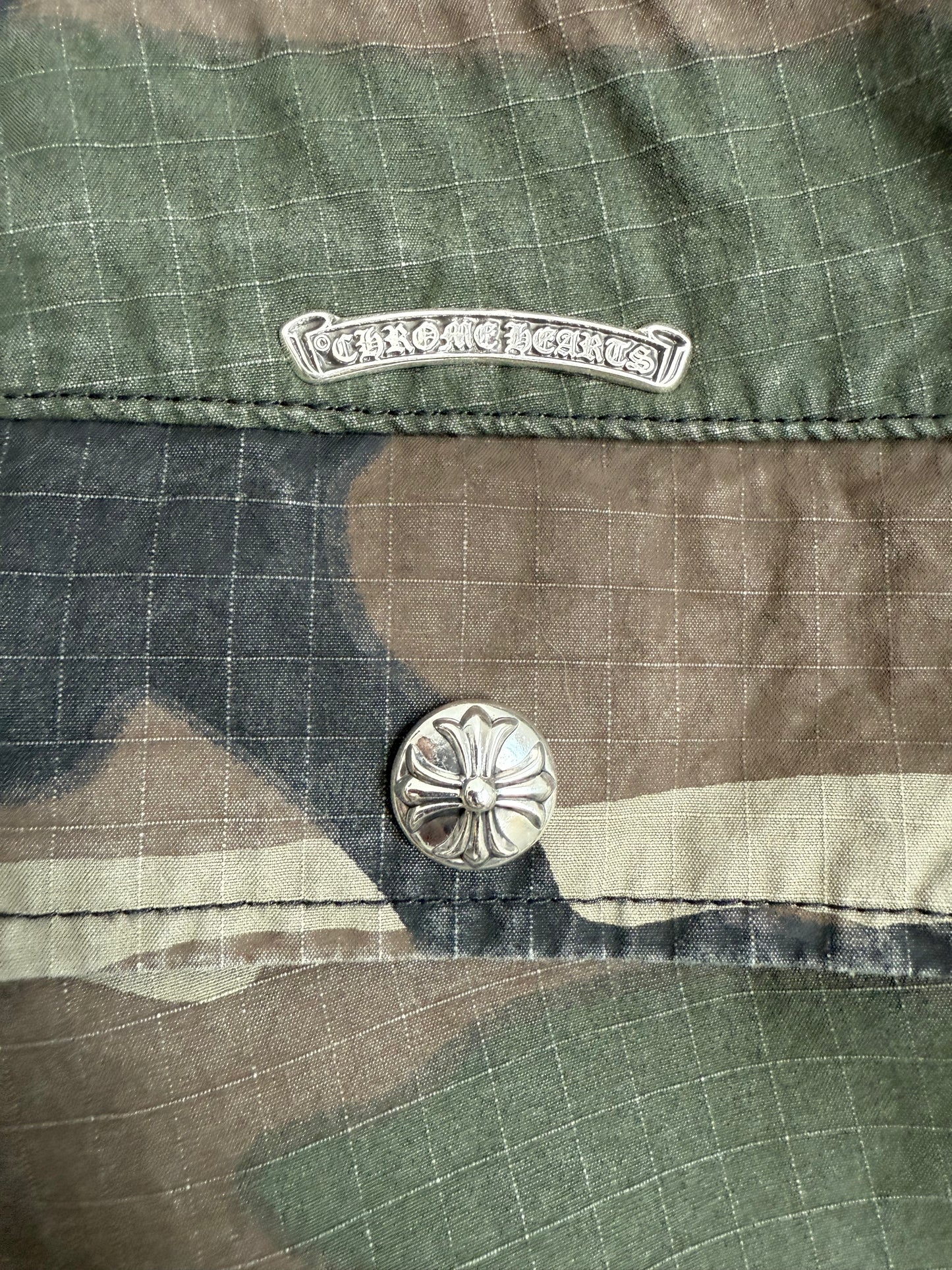 Chrome Hearts Devil Dog Camo Cargo Shorts