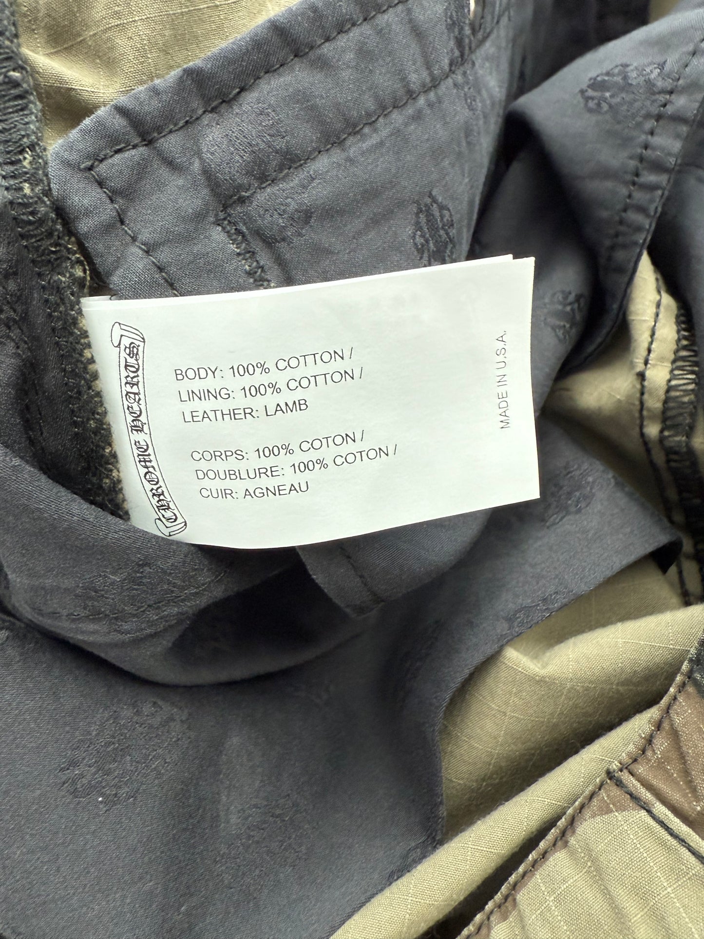 Chrome Hearts Devil Dog Camo Cargo Shorts