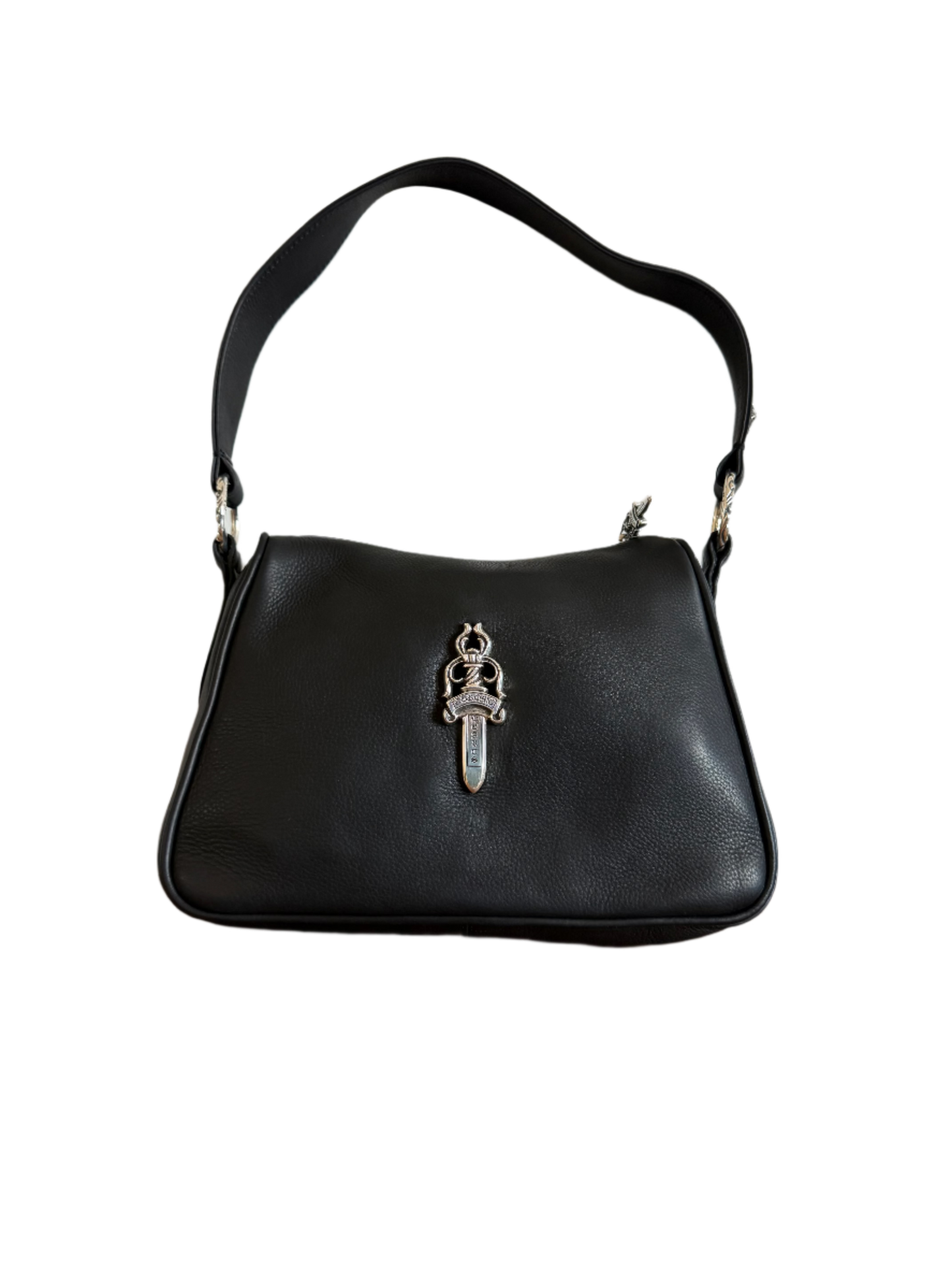Chrome Hearts Leather Chicken Nugget Dagger Bag Black