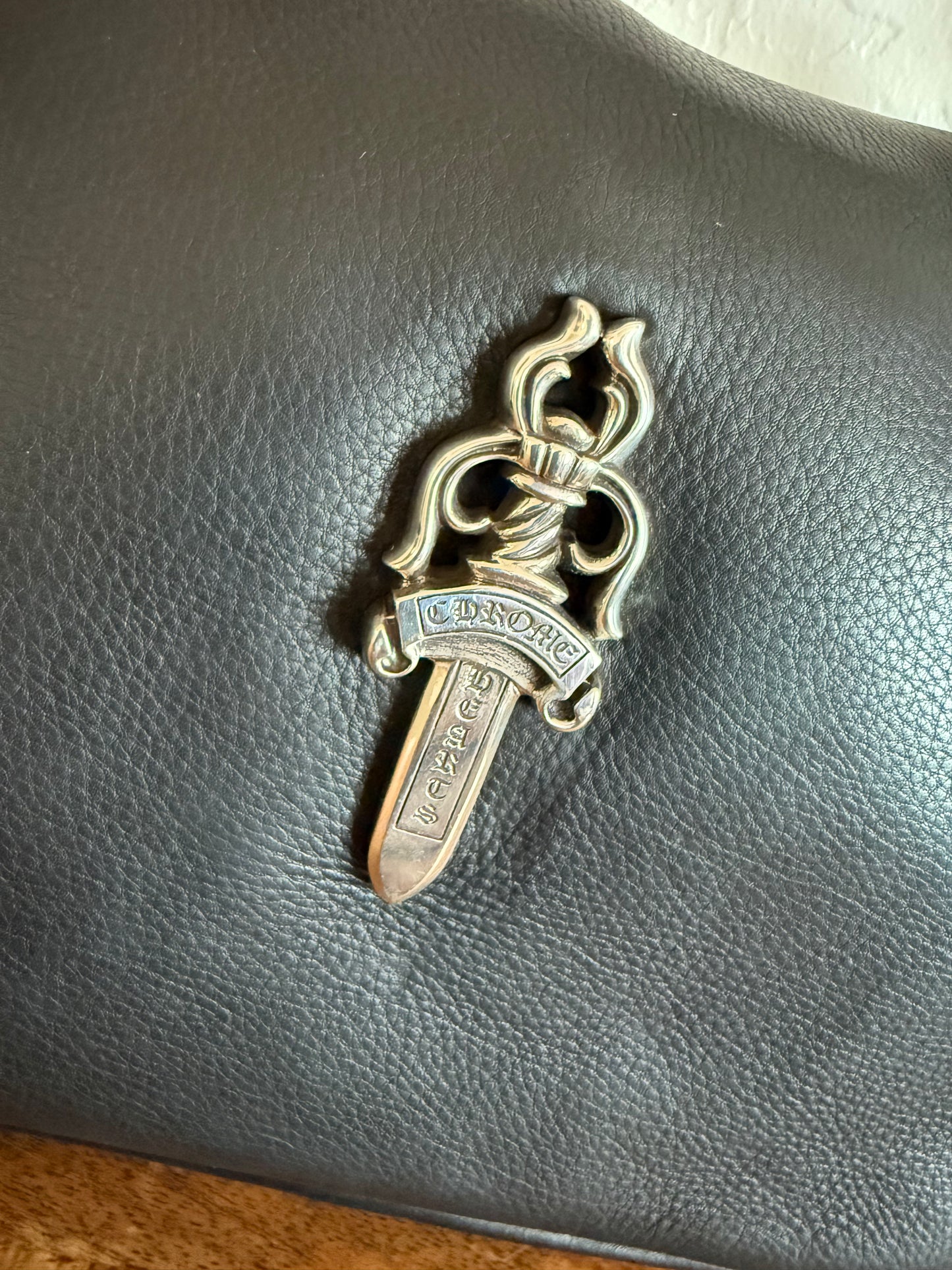 Chrome Hearts Leather Chicken Nugget Dagger Bag Black