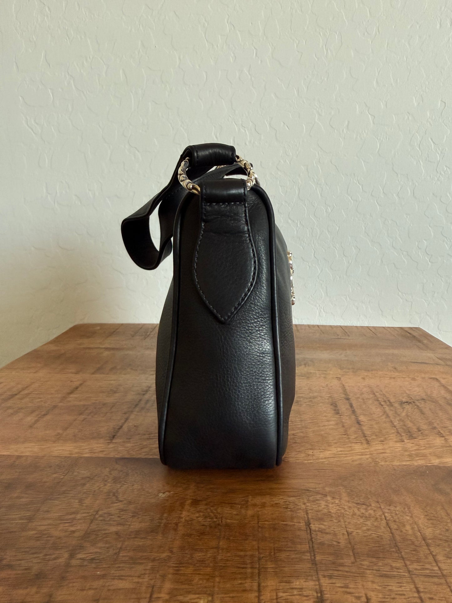 Chrome Hearts Leather Chicken Nugget Dagger Bag Black