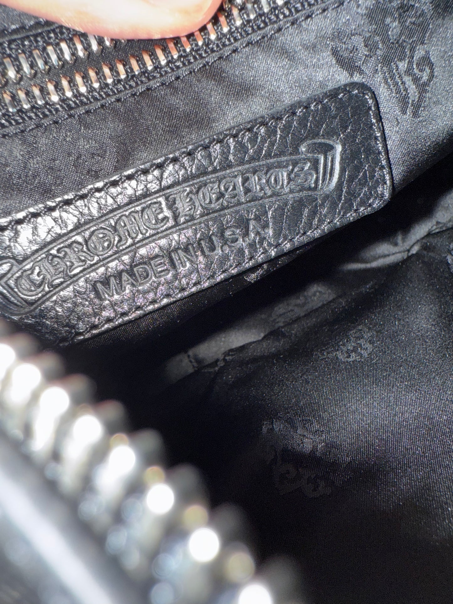 Chrome Hearts Leather Chicken Nugget Dagger Bag Black