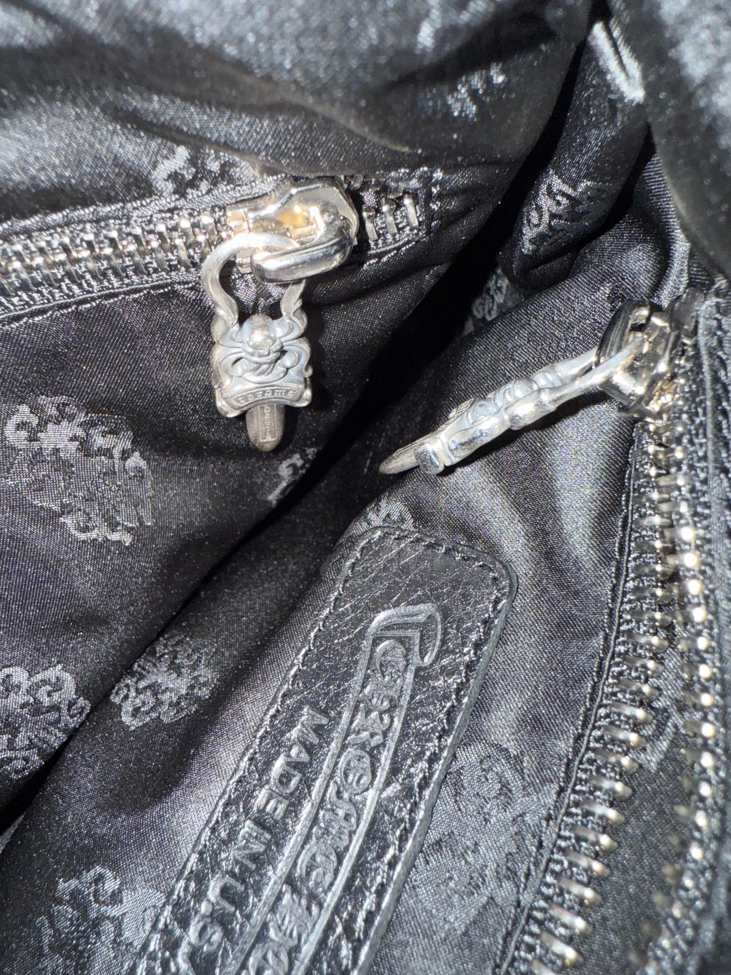 Chrome Hearts Leather Chicken Nugget Dagger Bag Black