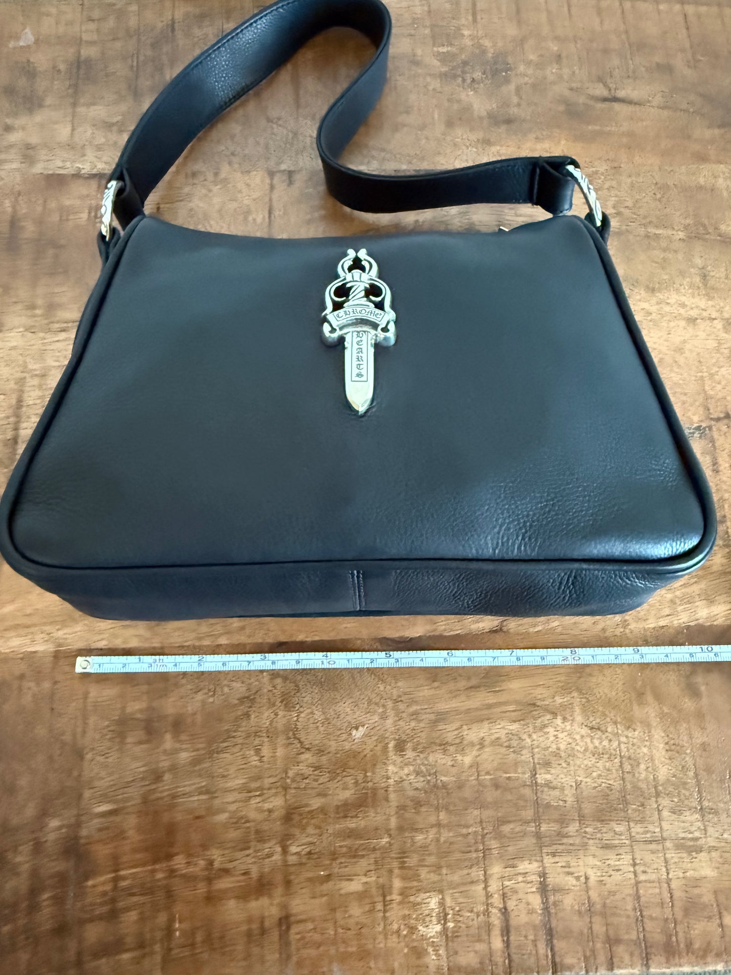 Chrome Hearts Leather Chicken Nugget Dagger Bag Black