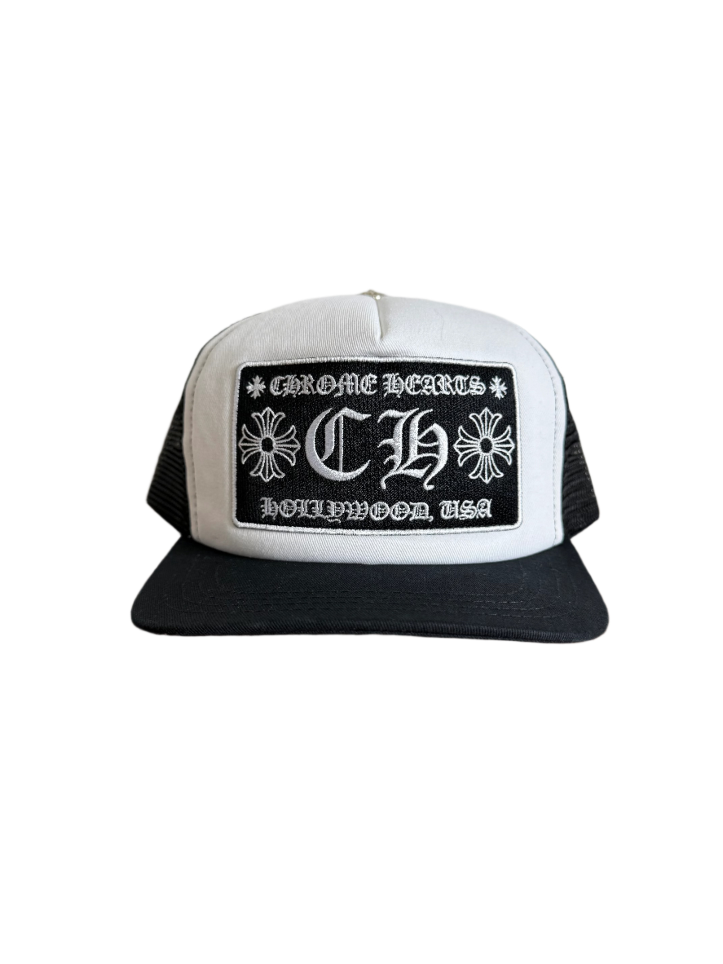 Chrome Hearts Hollywood Patch Trucker Hat White