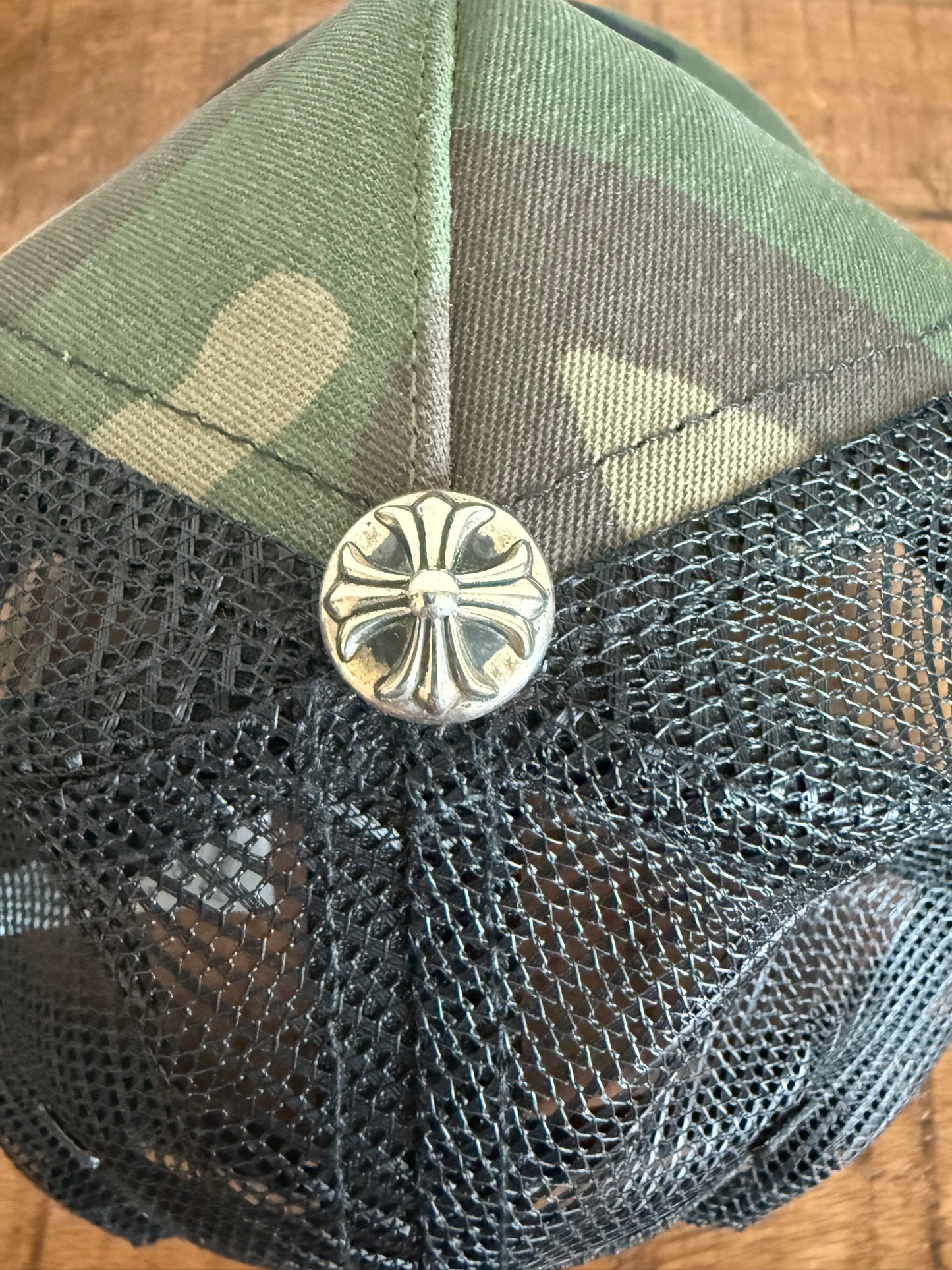 Chrome Hearts King Taco Patch Cross Snapback Hat Camo