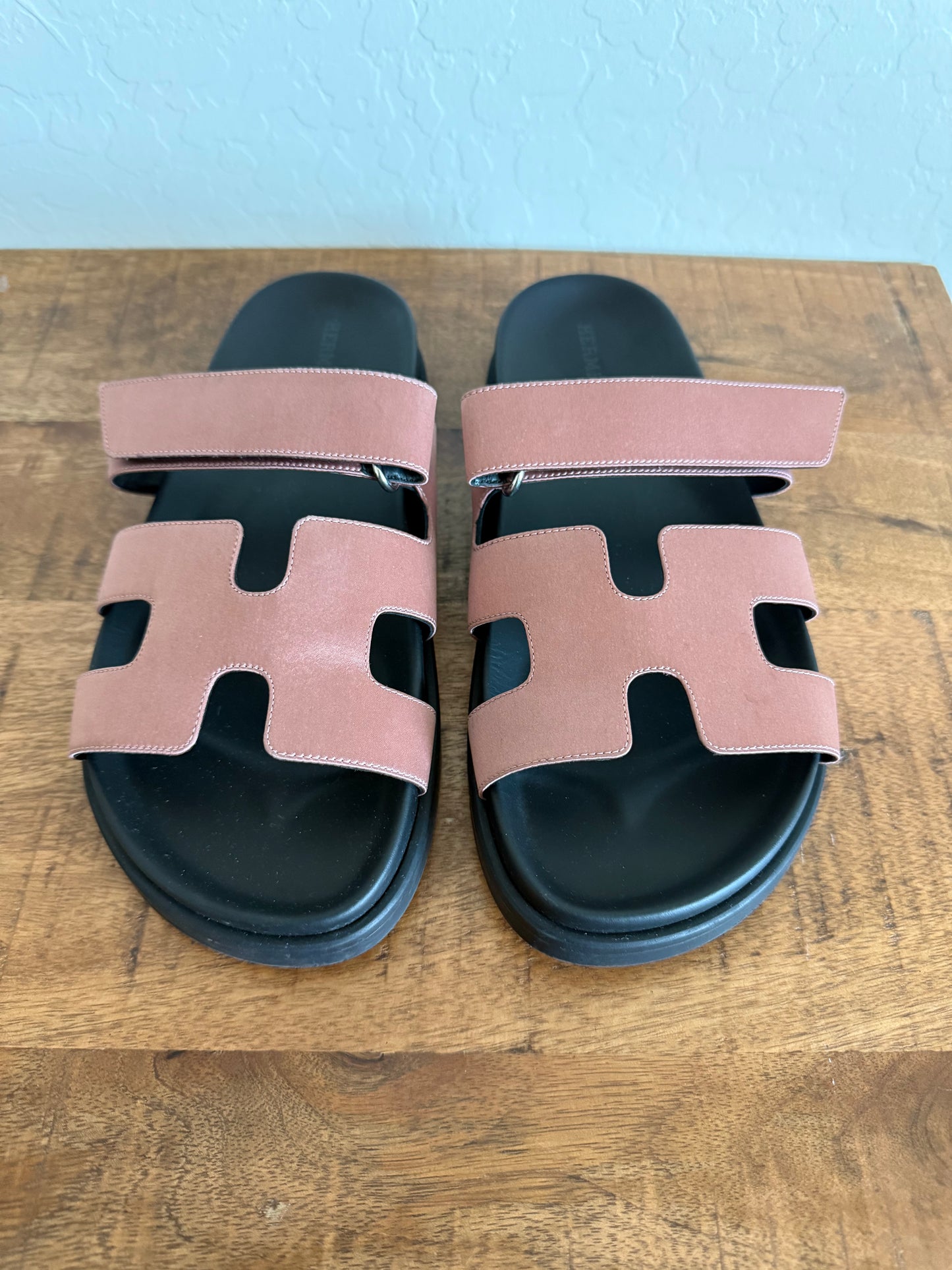 Hermes Cyphre Sandals Silk Brown