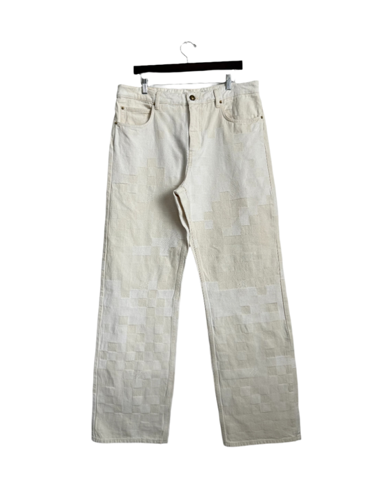 Louis Vuitton Skate Damier Denim Baggy Pants Beige