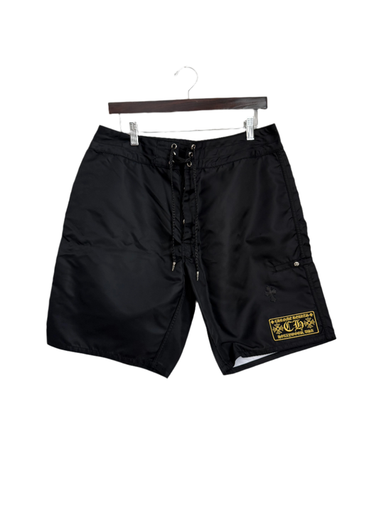 Chrome Hearts Surfing Briches Patch Shorts Black/Yellow