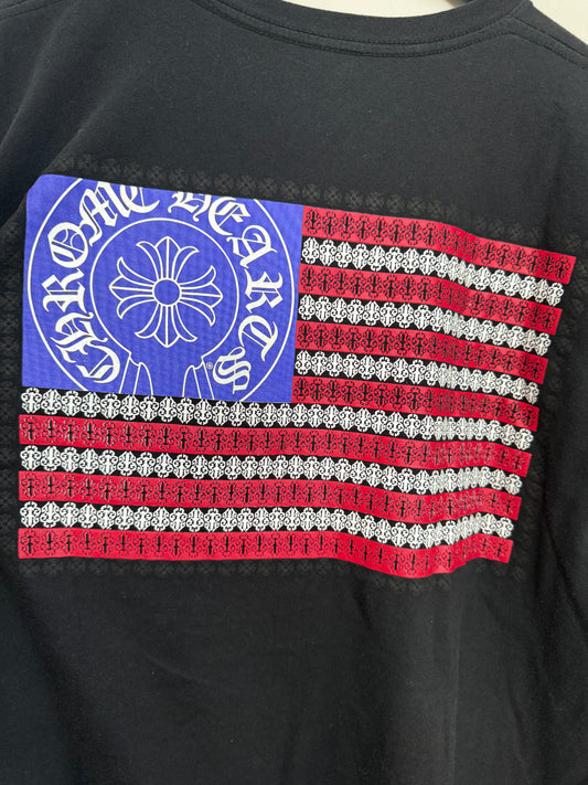 Chrome Hearts USA Flag SS T-Shirt Black