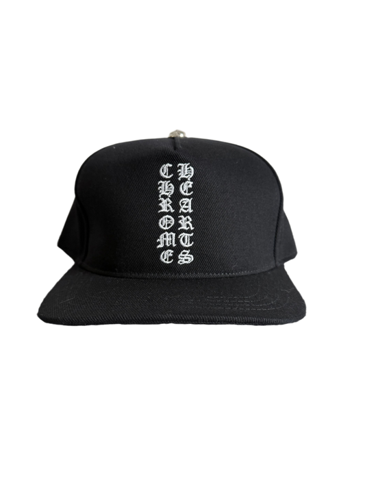 Chrome Hearts Vertical Logo Snapback Hat Black