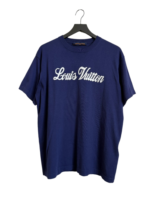 Louis Vuitton Knit Logo SS T-Shirt Navy