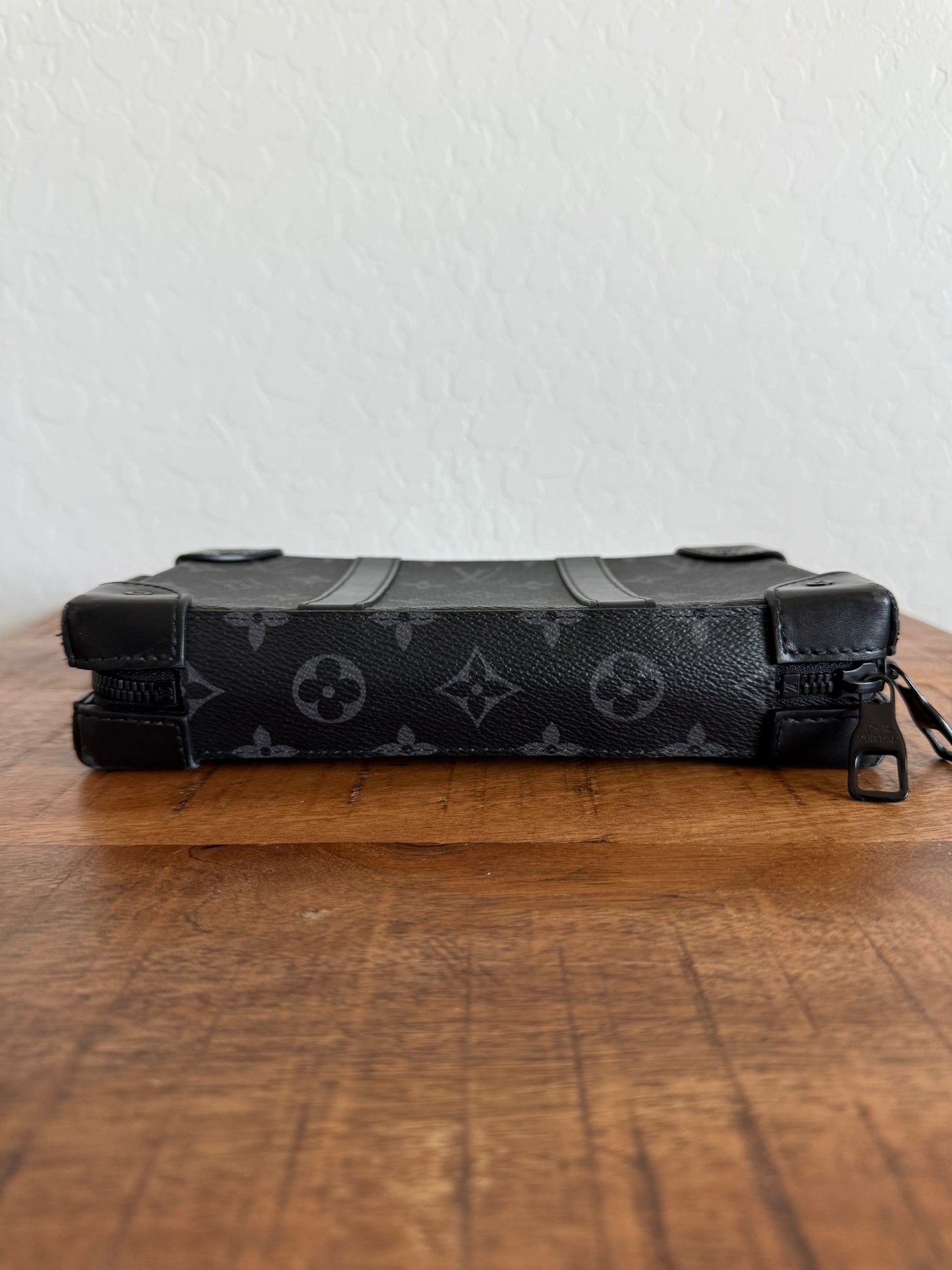 Louis Vuitton Monogram Soft Trunk Wallet Cross Body Bag Black